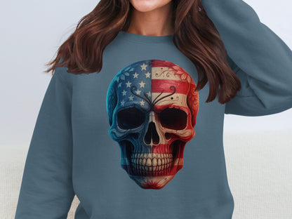 American Flag Skull Graphic Sweatshirt product
