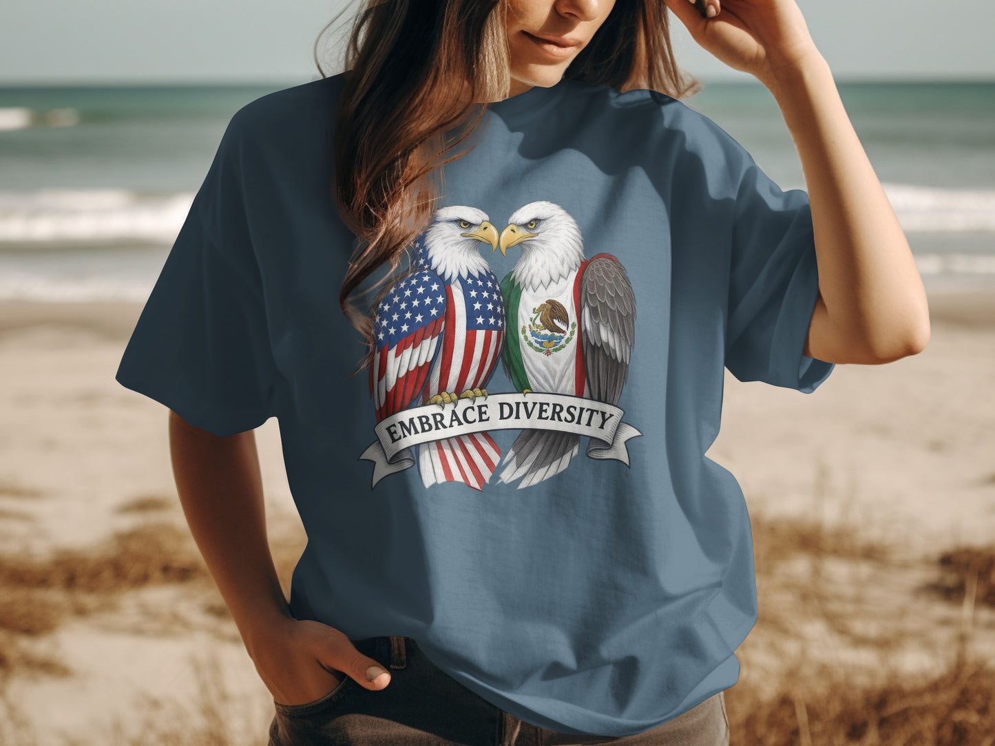 Embrace Diversity American and Mexican Eagles Shirt product