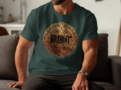 FDT Emblem Printed Graphic Green Casual Shirt product