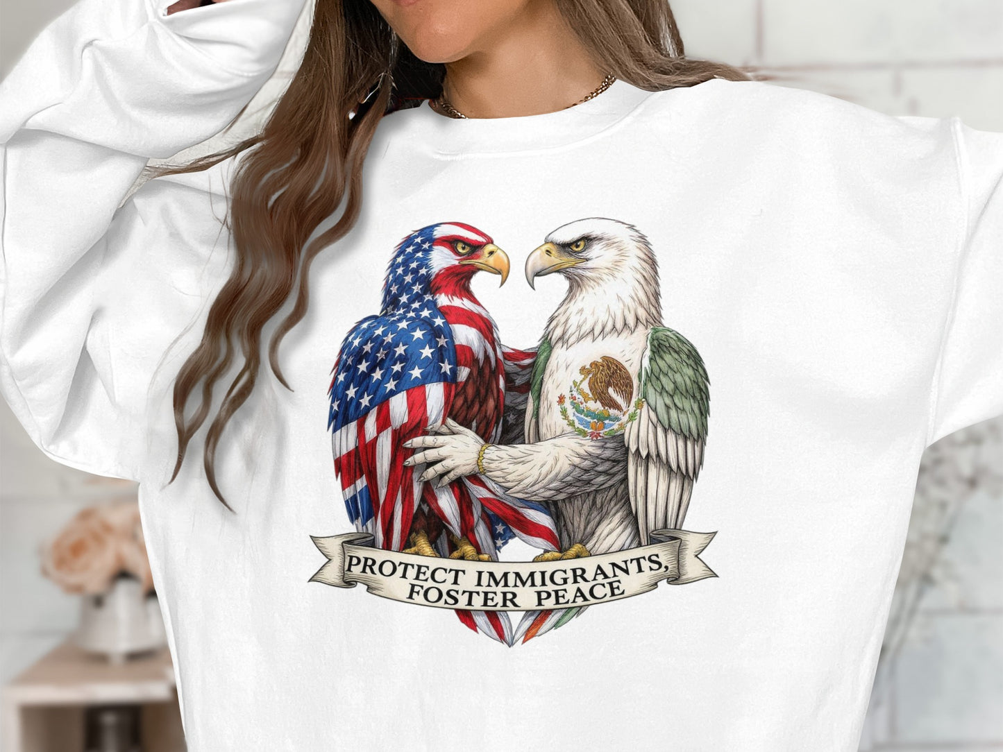 Protect Immigrants Foster Peace Sweatshirt product type
