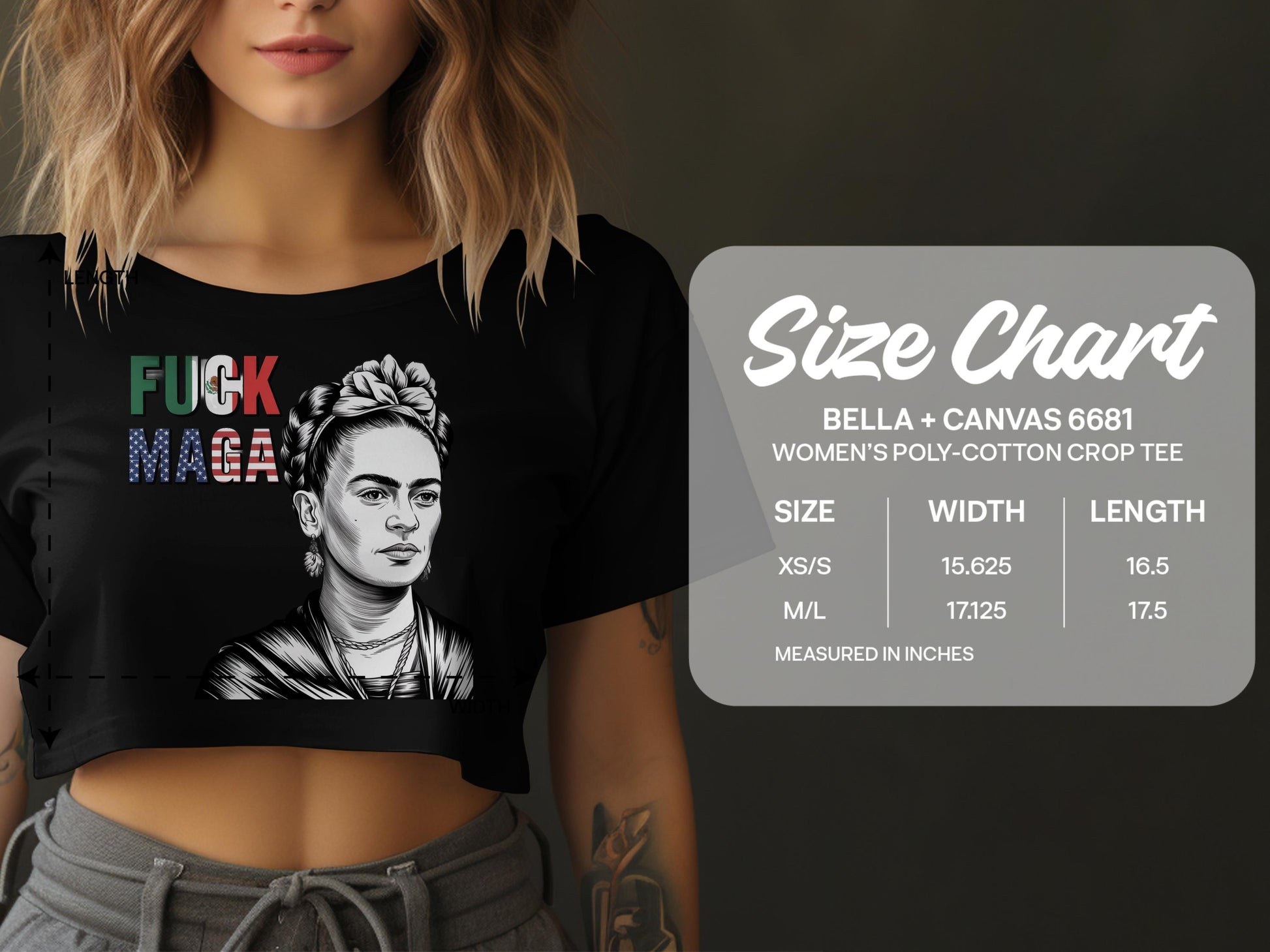 Frida Graphic Crop Tee Statement Apparel product type