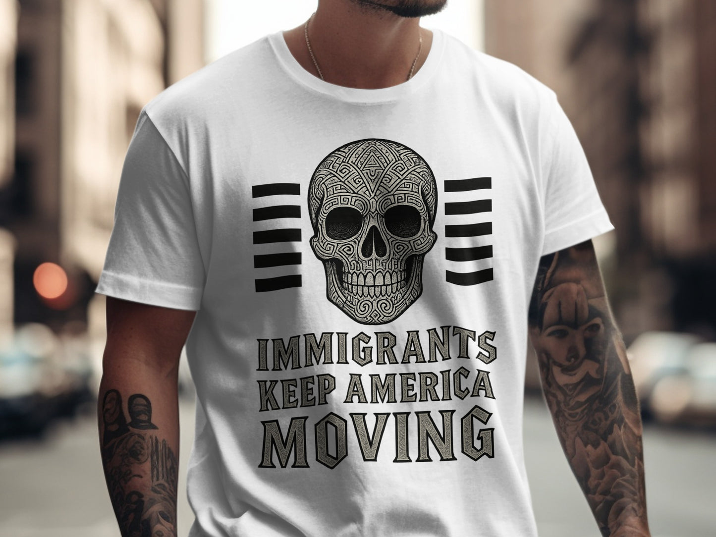 Immigrants Keep America Moving Graphic Tee
