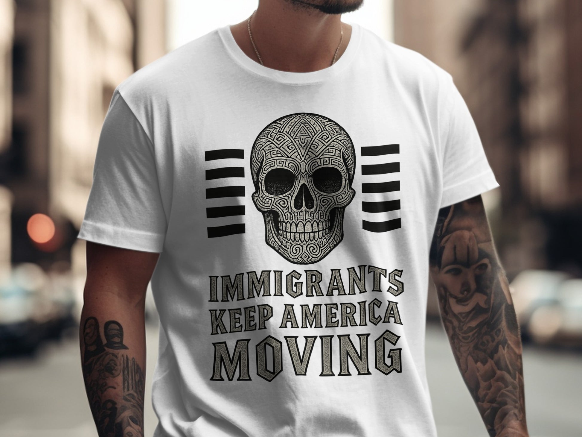 Immigrants Keep America Moving Graphic Tee