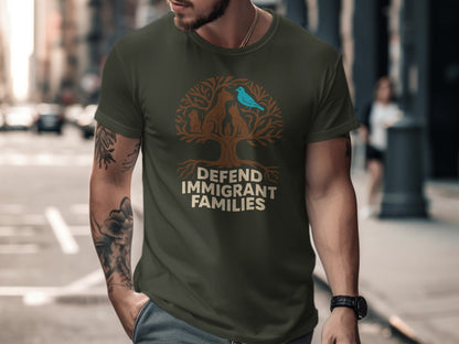 Defend Immigrant Families Tree Art T-Shirt