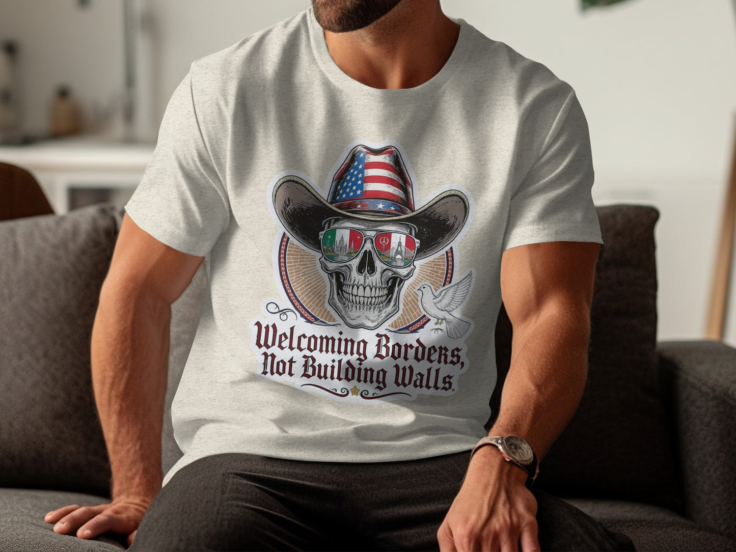 Welcoming Borders Not Building Walls T-shirt product