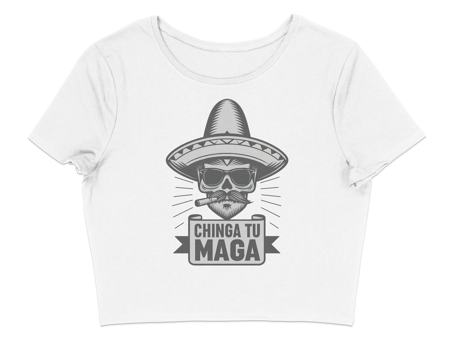 Chinga Tu Maga Graphic Crop Top Shirt product type