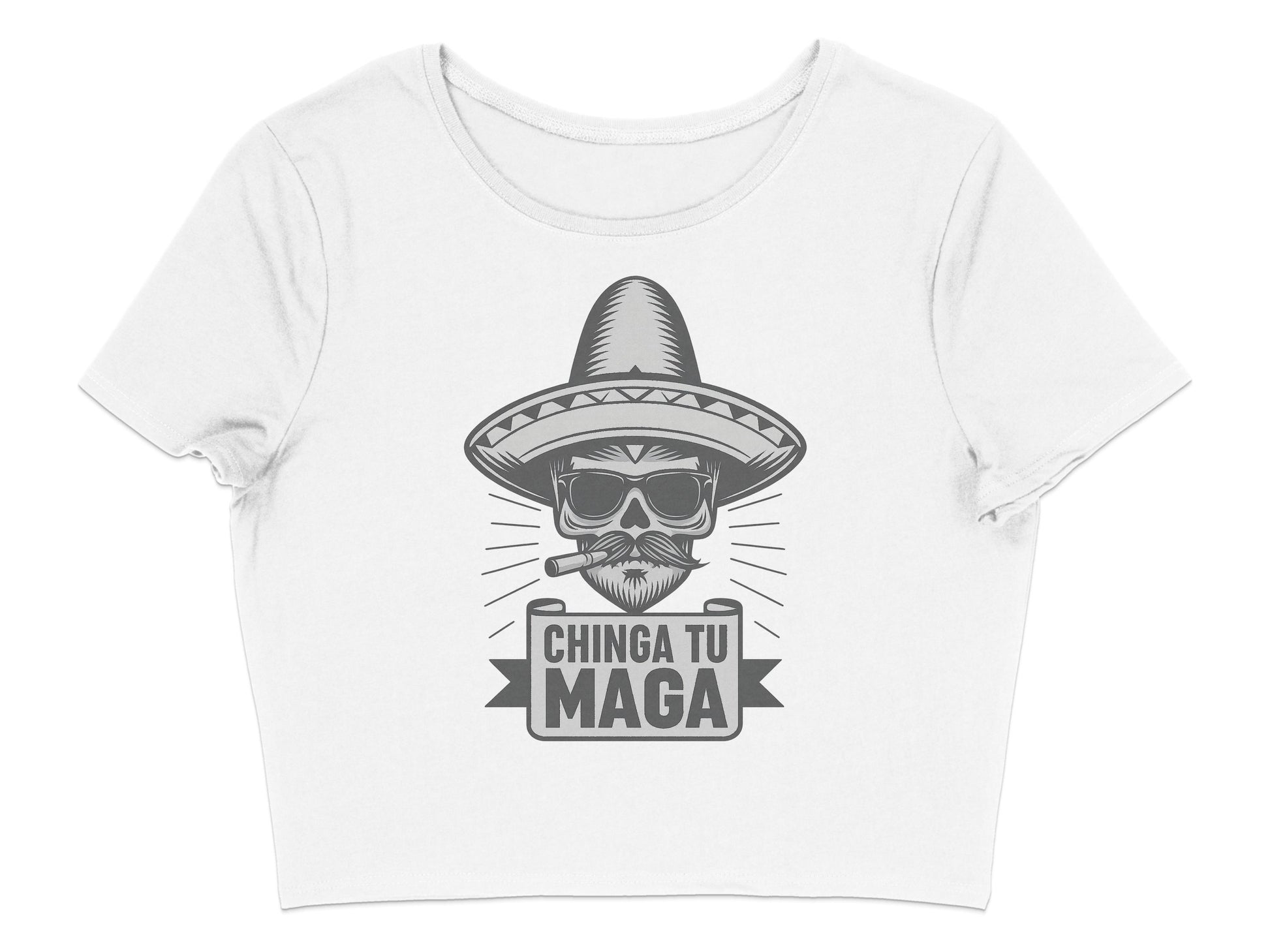 Chinga Tu Maga Graphic Crop Top Shirt product type