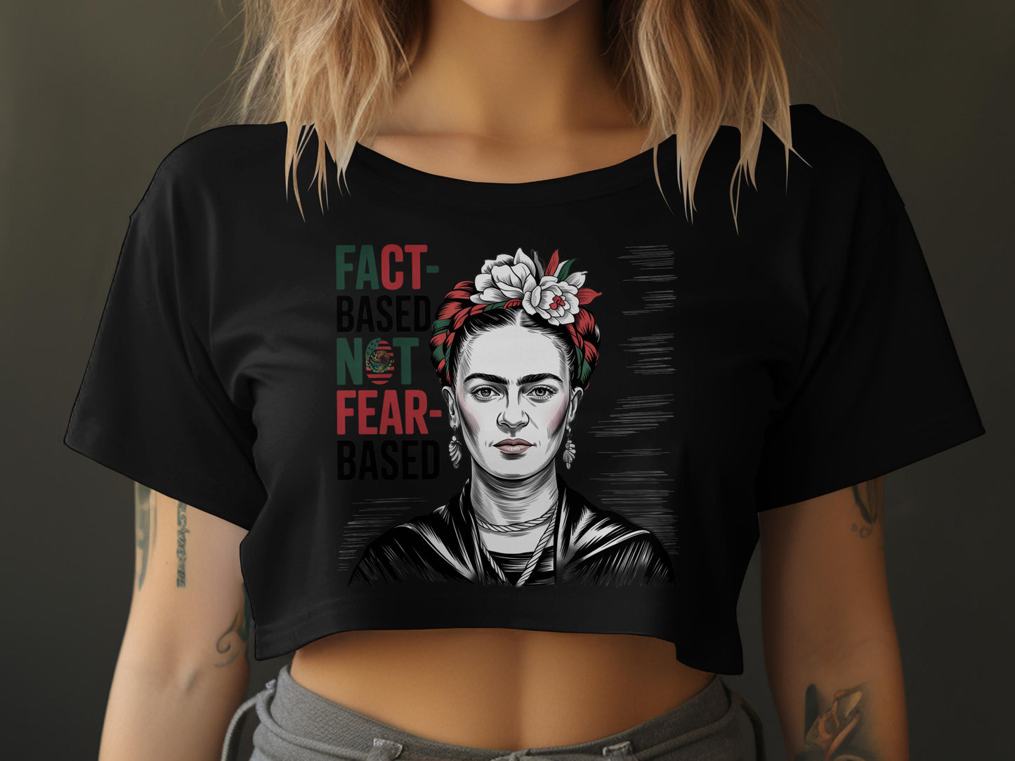 Fact Based Not Fear Based Crop Top Product