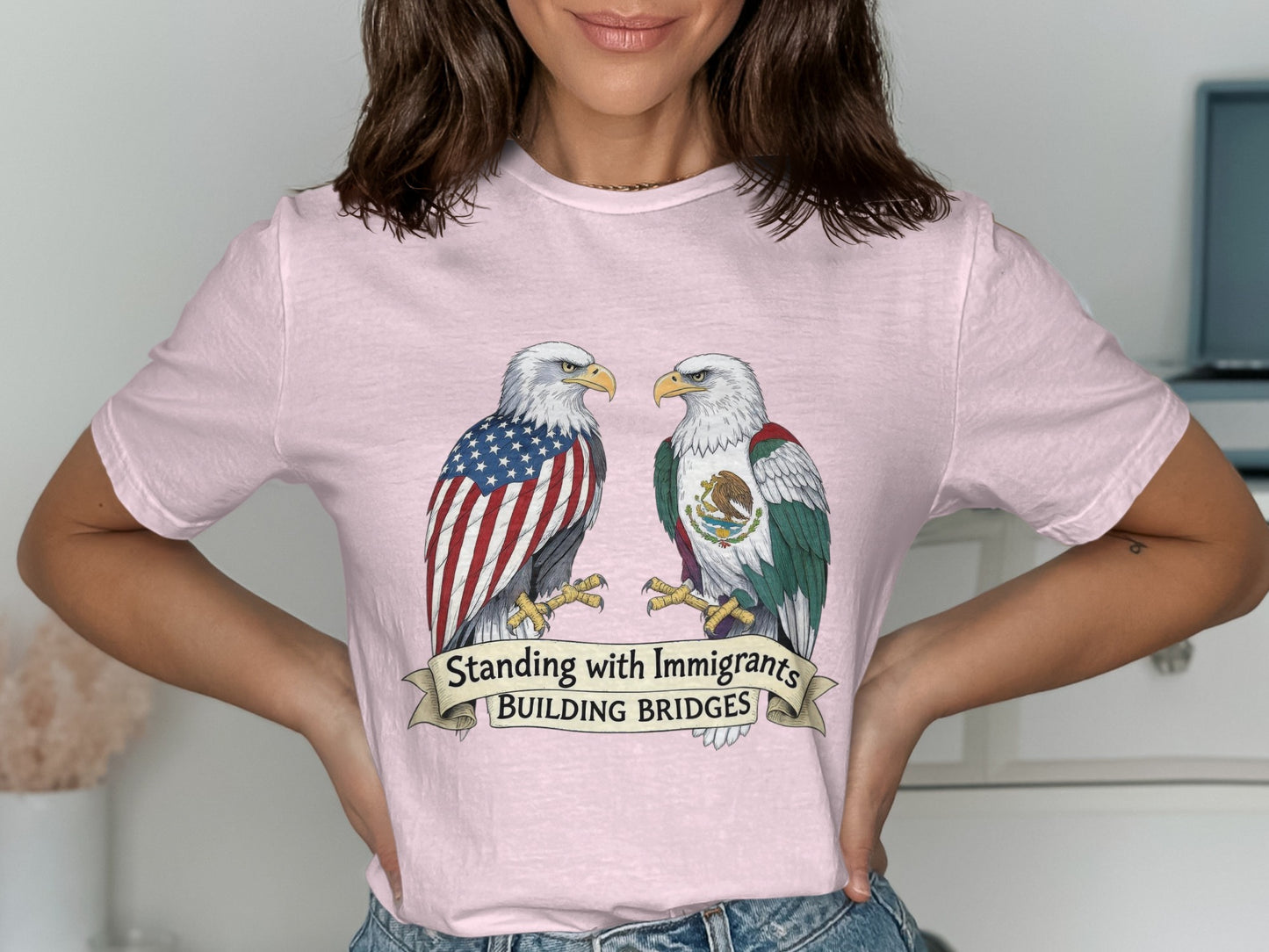 Standing with Immigrants Building Bridges T-shirt product