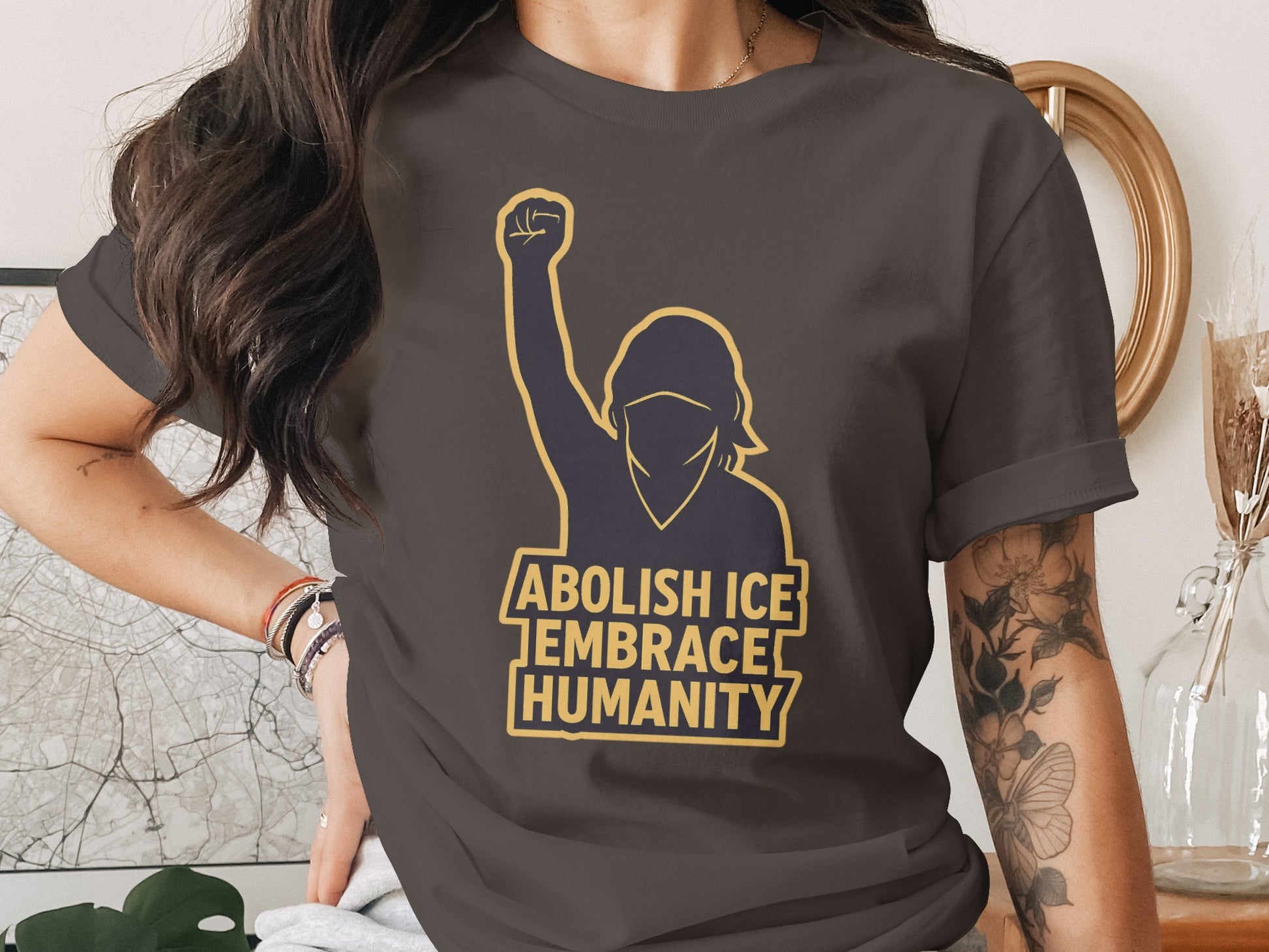 Abolish Ice Embrace Humanity Graphic T-shirt product type