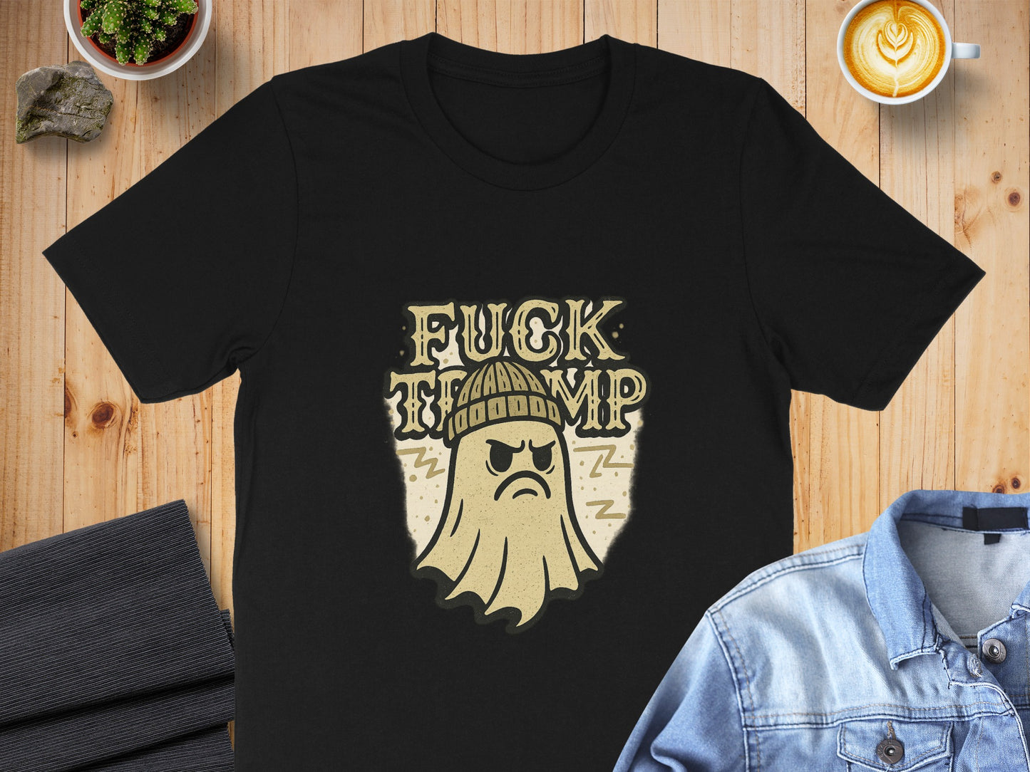 Fuck Trump Angry Ghost Design T-Shirt product