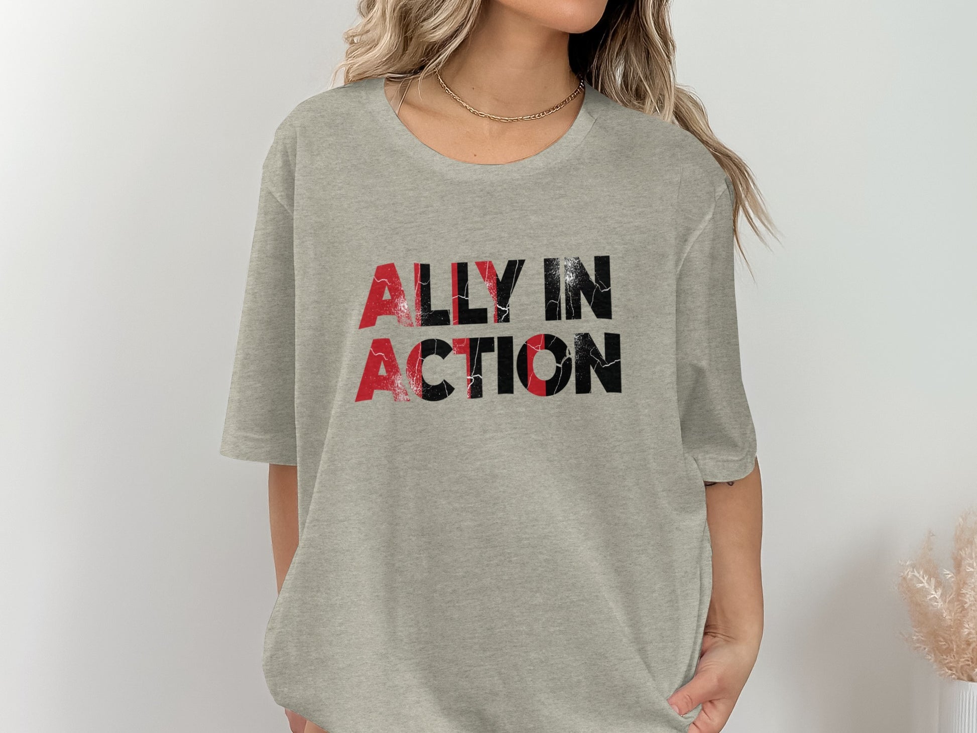 Ally in Action Graphic T-Shirt Feminist Statement