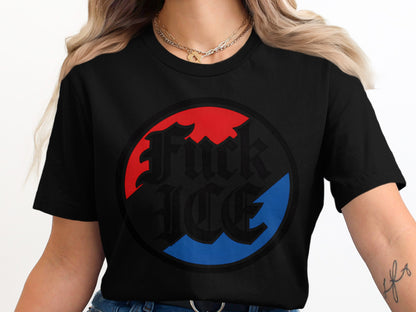 Fuck ICE Black Graphic Tees Casual Fashion product type