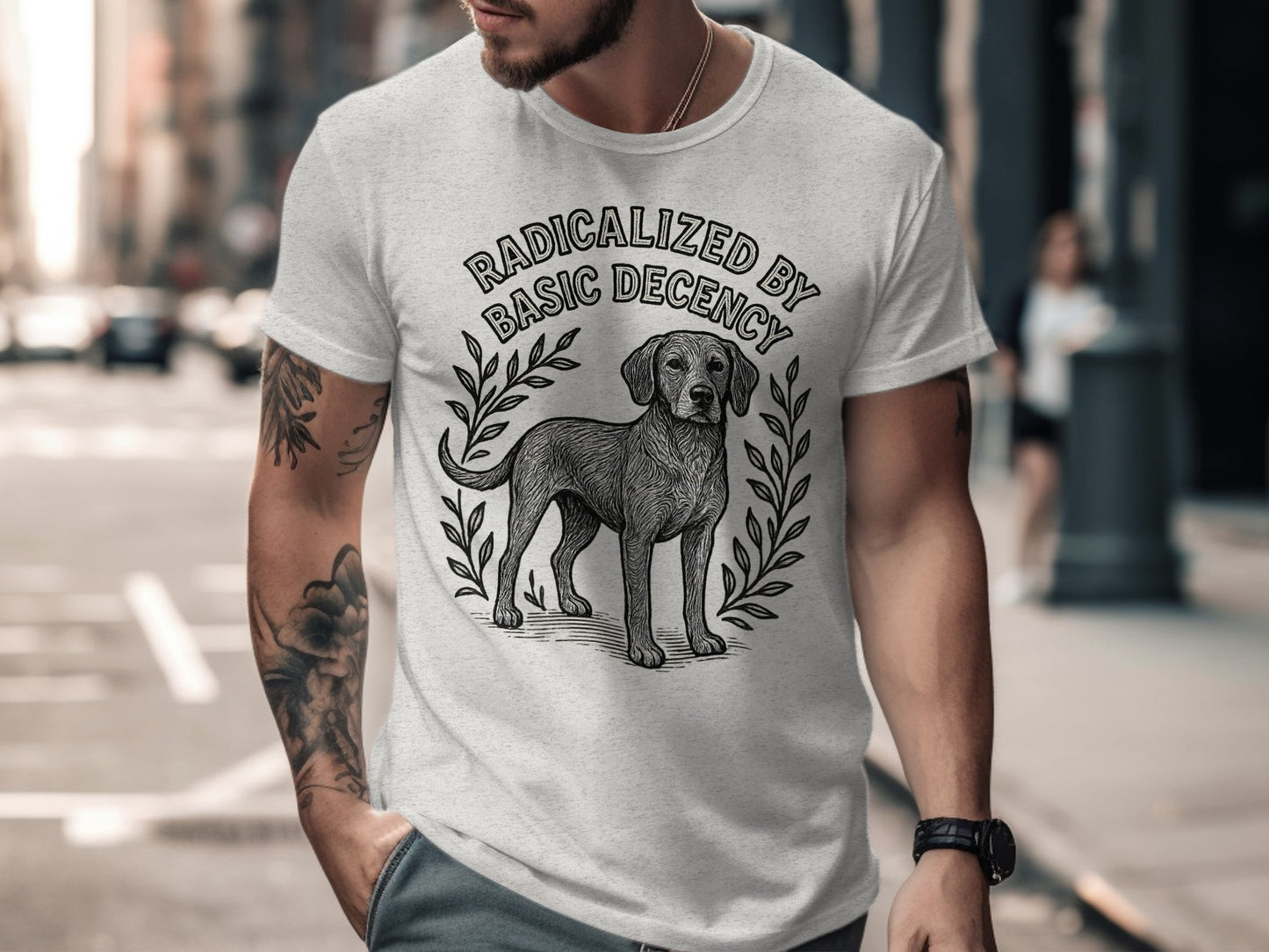 Radicalized By Basic Decency Statement T-shirt product type