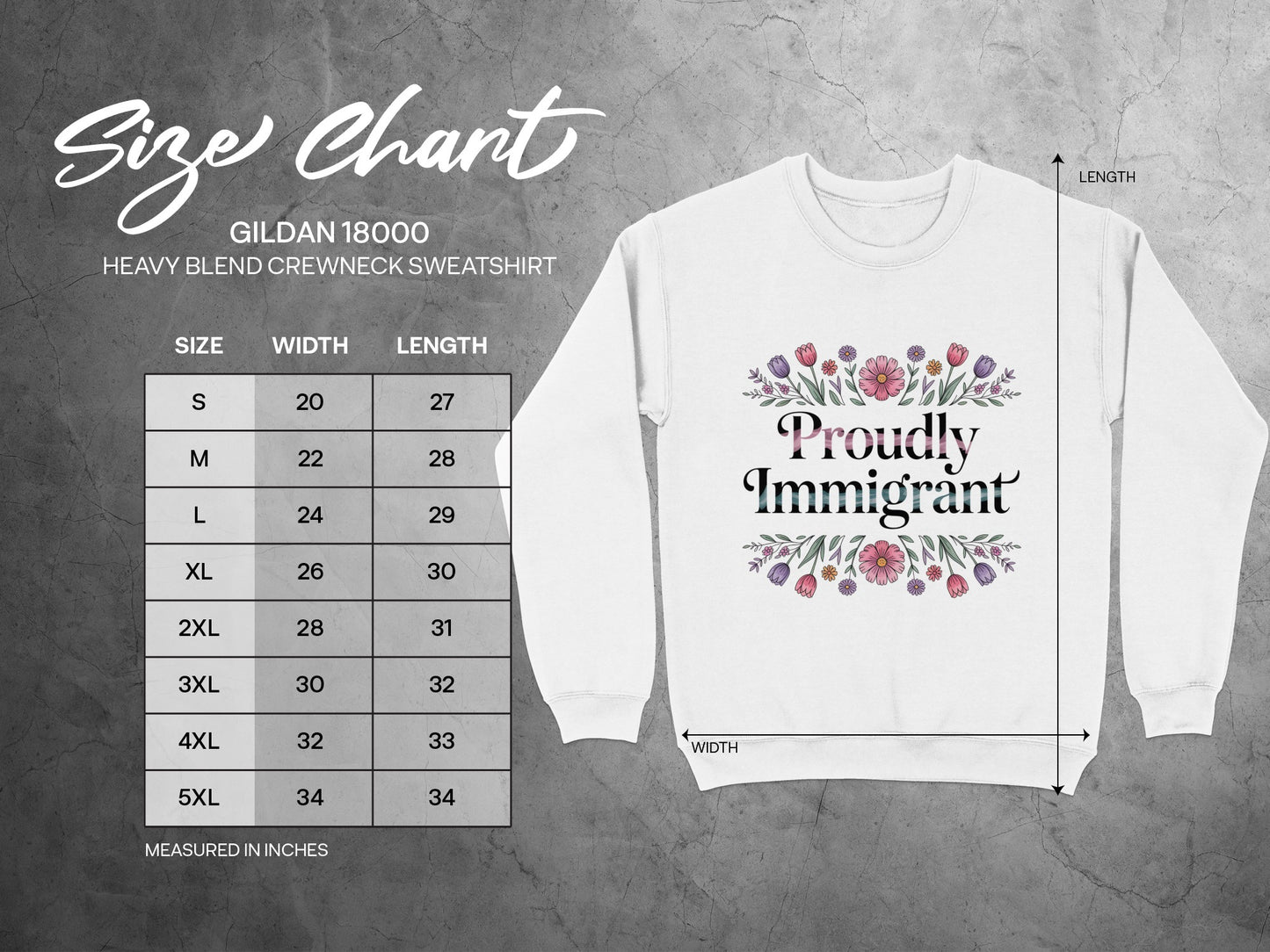 Proudly Immigrant Heavy Blend Crewneck Sweatshirt product