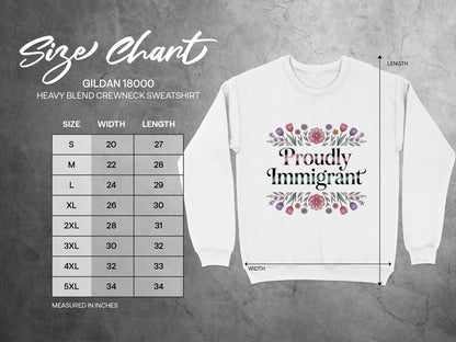 Proudly Immigrant Heavy Blend Crewneck Sweatshirt product