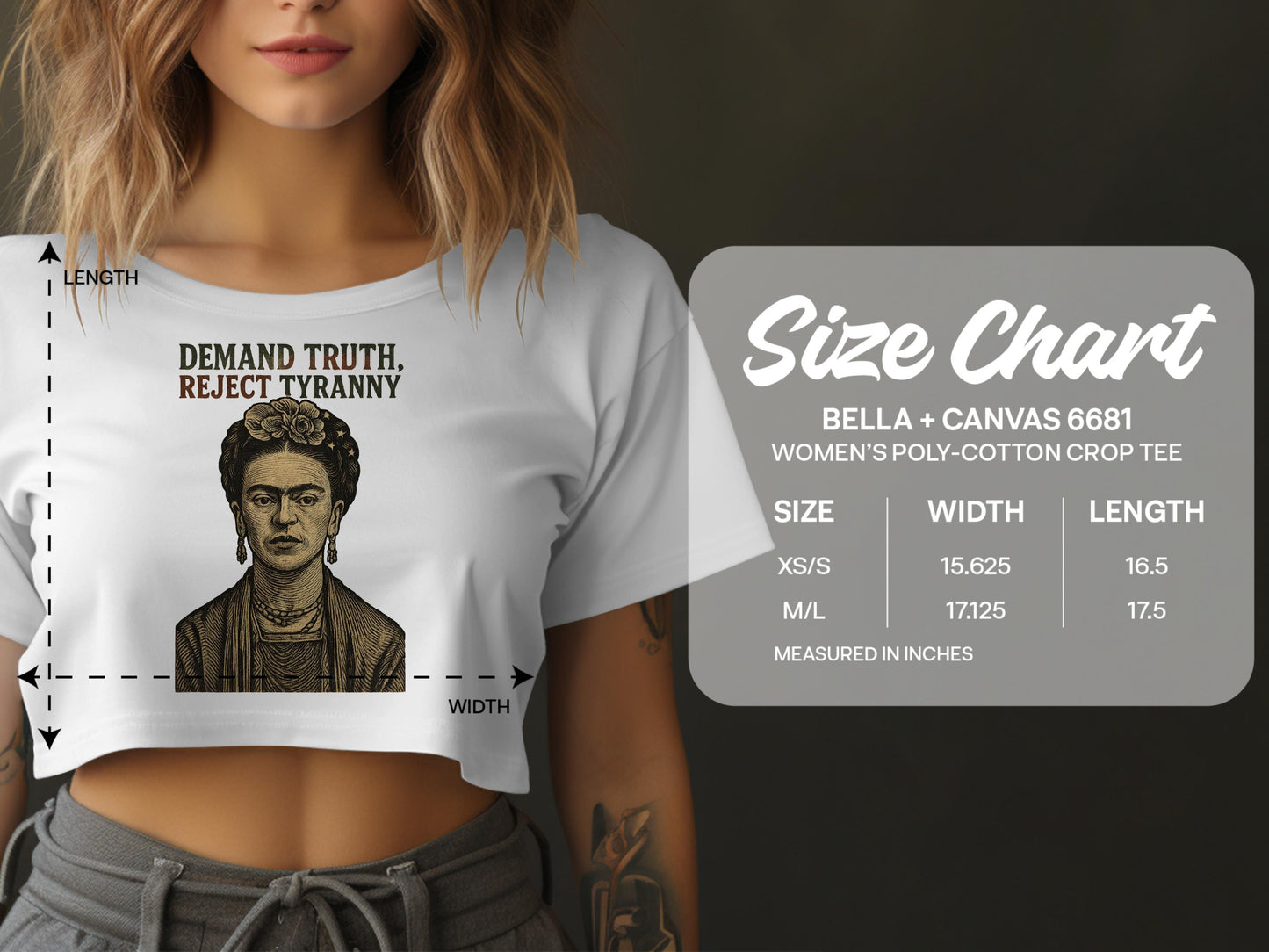 Demand Truth Reject Tyranny Women's Crop Tee product
