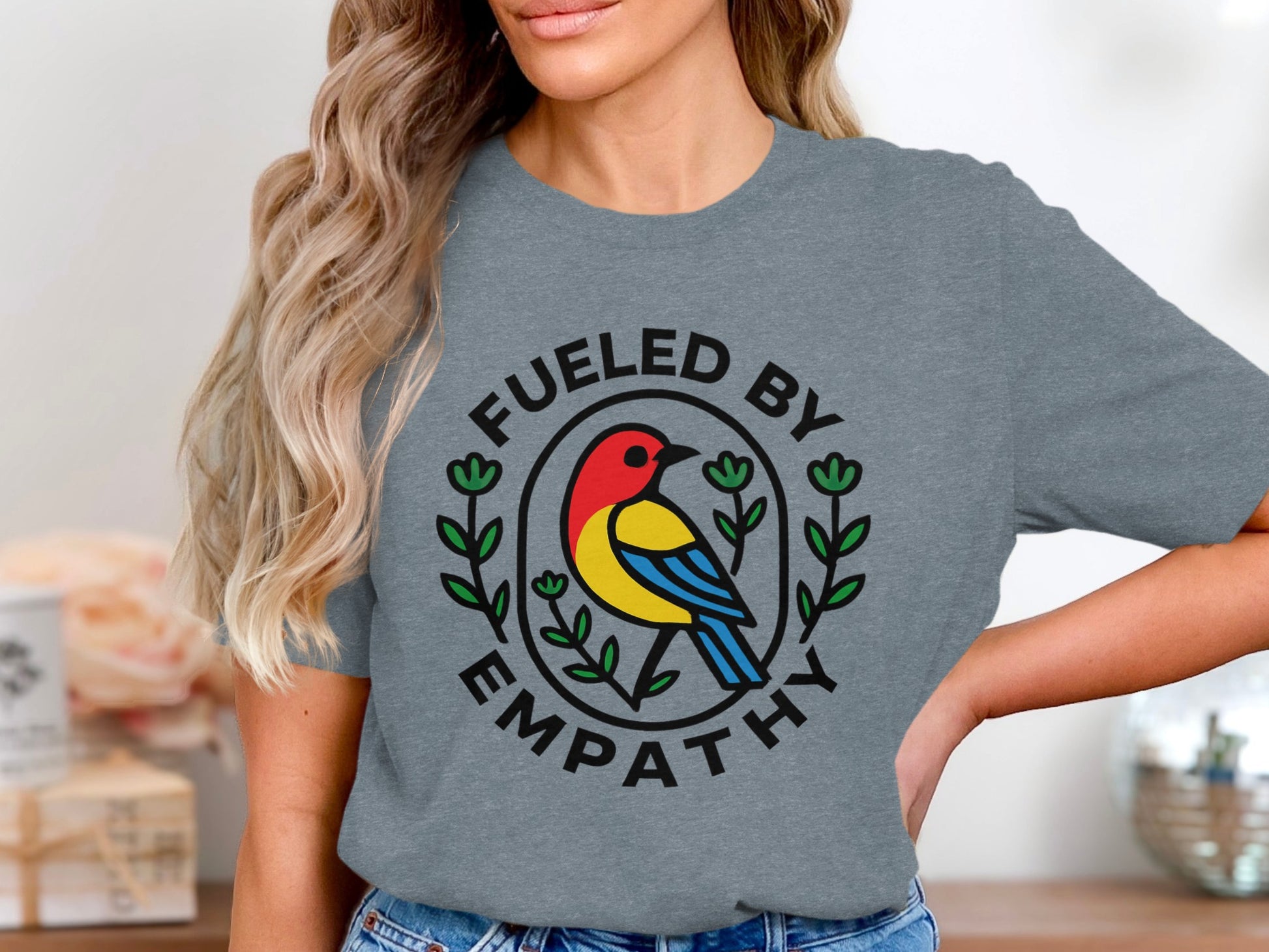 Fueled By Empathy Bird Graphic Tee Shirt product type