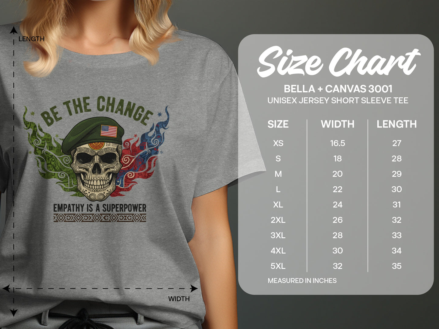 Be The Change Empathy Is A Superpower Graphic Tee