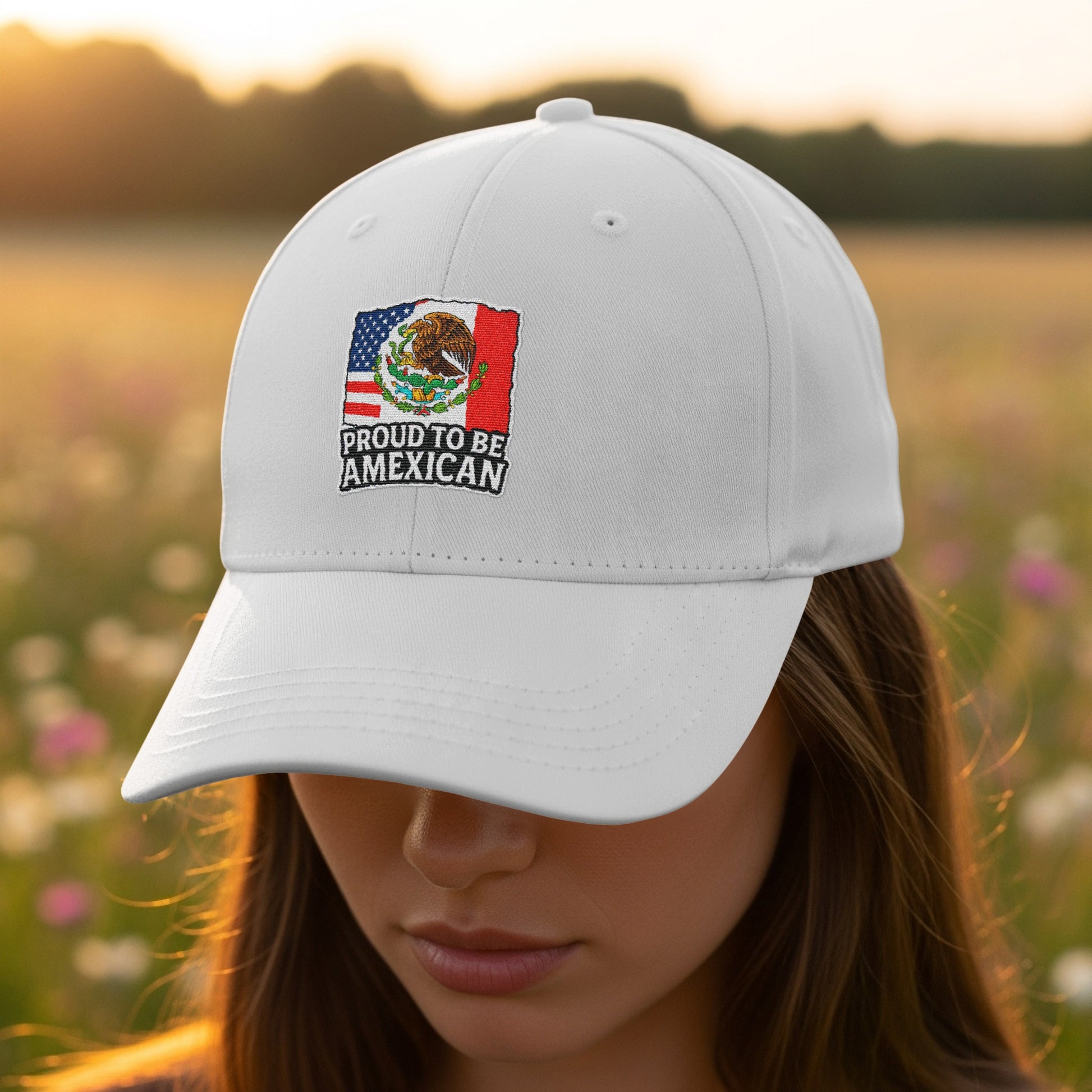 Proud To Be American And Mexican White Hat product