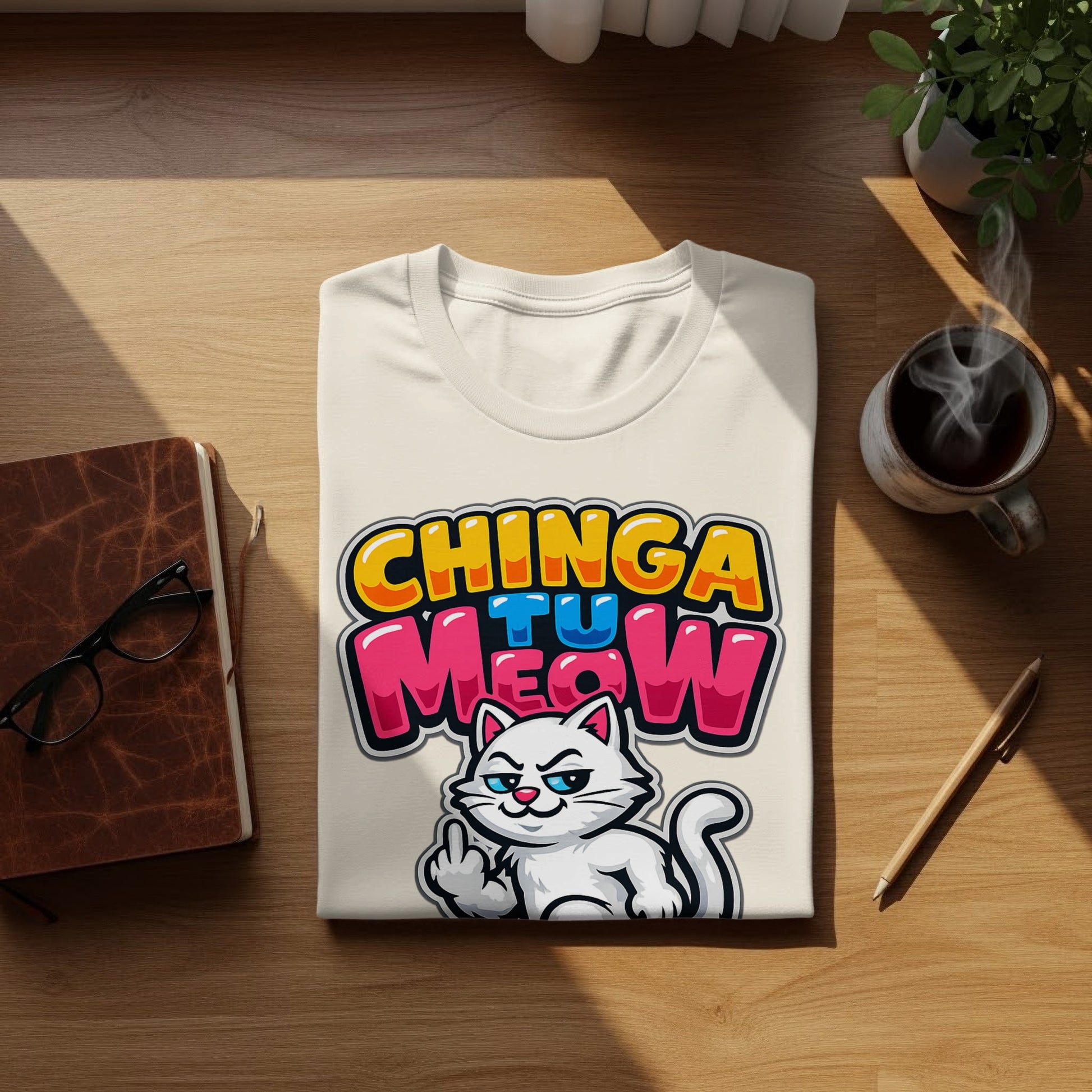 Chinga Tu Meow Funny Cat Middle Finger Sarcasm product type