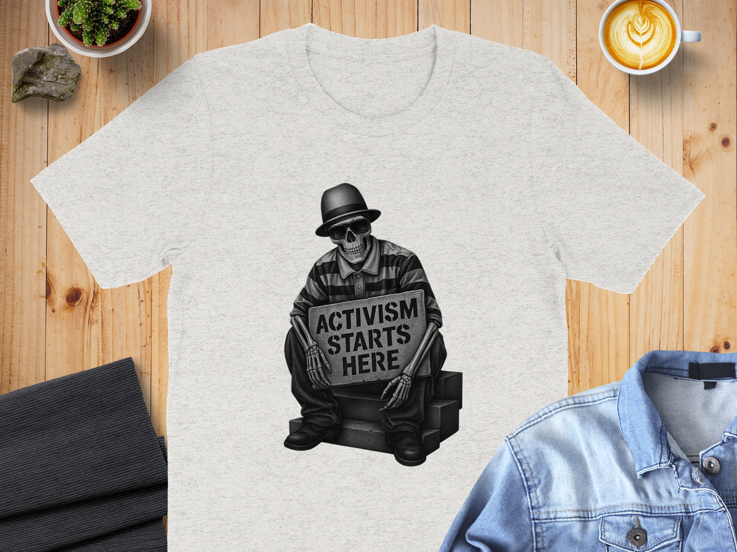 Activism Starts Here Skeleton Design T-Shirt product