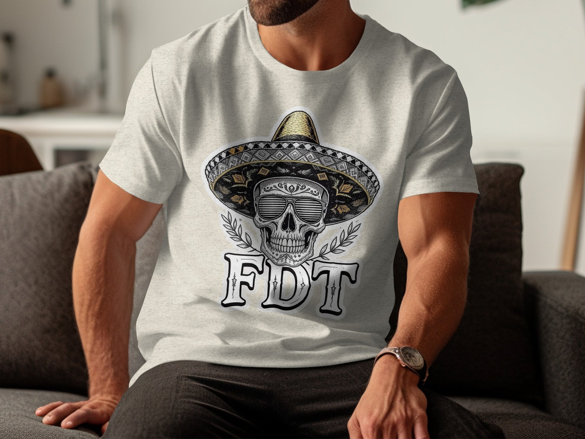 Skull Sombrero FDT Graphic Print T-shirt product