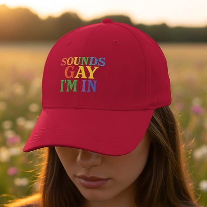 Sounds Gay I'm In Red Adjustable Cap product