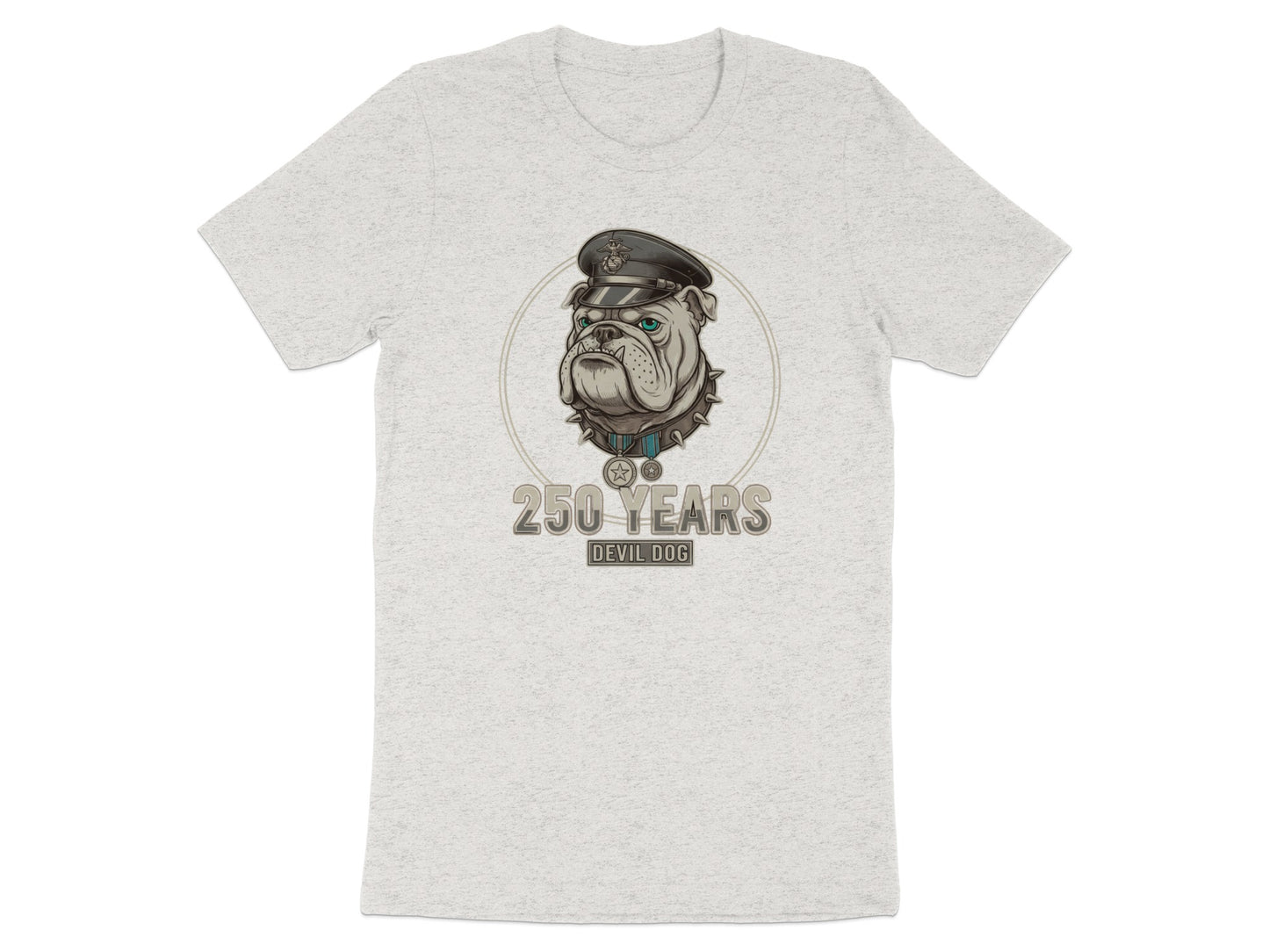 250 Years Devil Dog T-Shirt Celebration Design