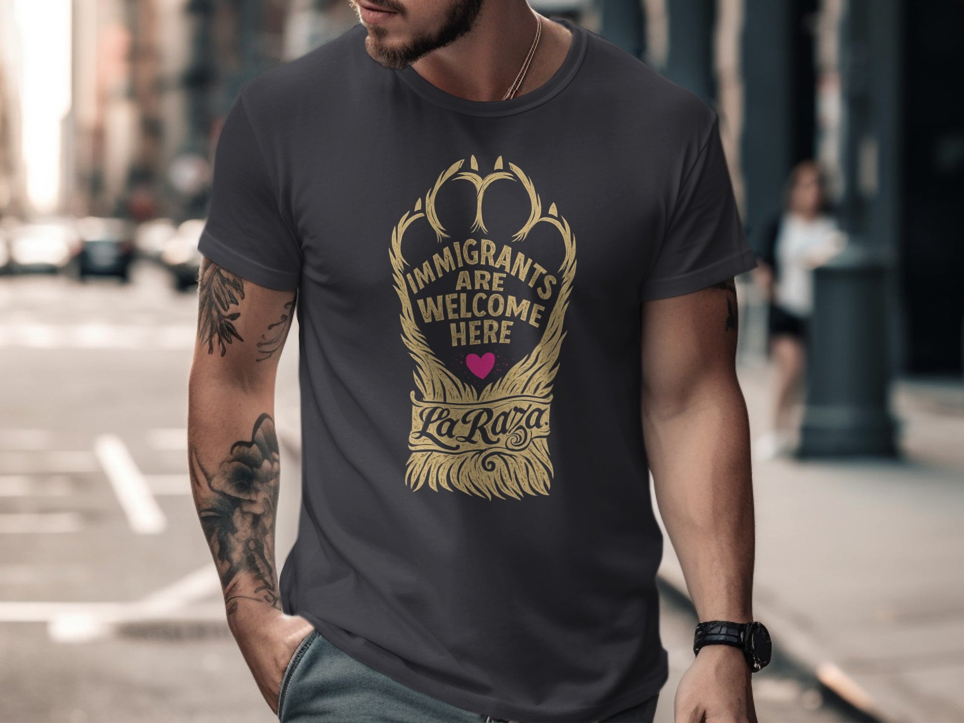 Immigrants Are Welcome Here La Raza T-Shirt