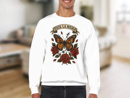 Butterfly and Roses Graphic Sweatshirt Product