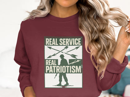 Real Service Real Patriotism Statement Sweatshirt product
