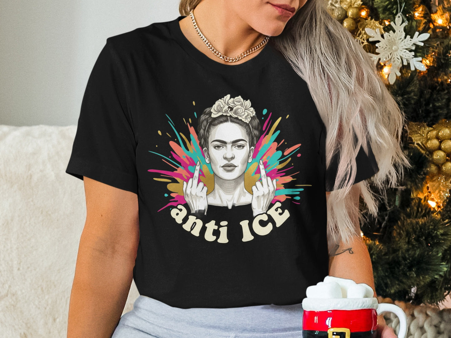 Stylish Anti ICE Shirt with Frida Illustration Shirt