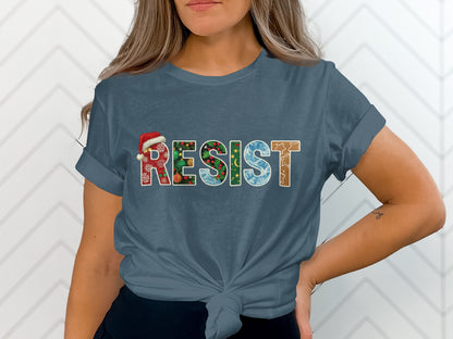 Resist Christmas Themed T-Shirt