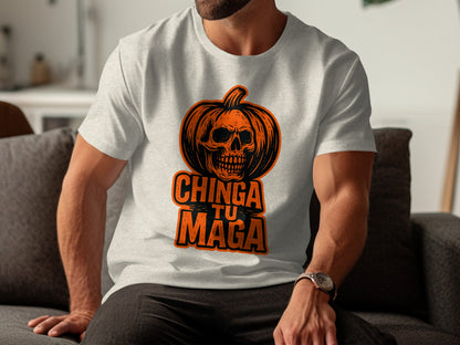 Chinga Tu Maga Skull Pumpkin Halloween Design product