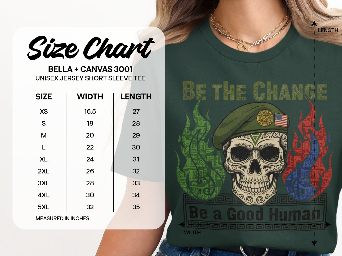 Be The Change Be A Good Humah Skull Tee