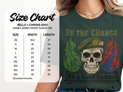 Be The Change Be A Good Humah Skull Tee