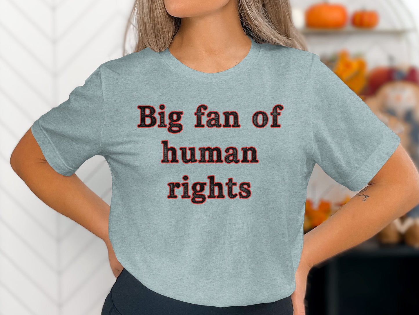 Big fan of human rights graphic tee