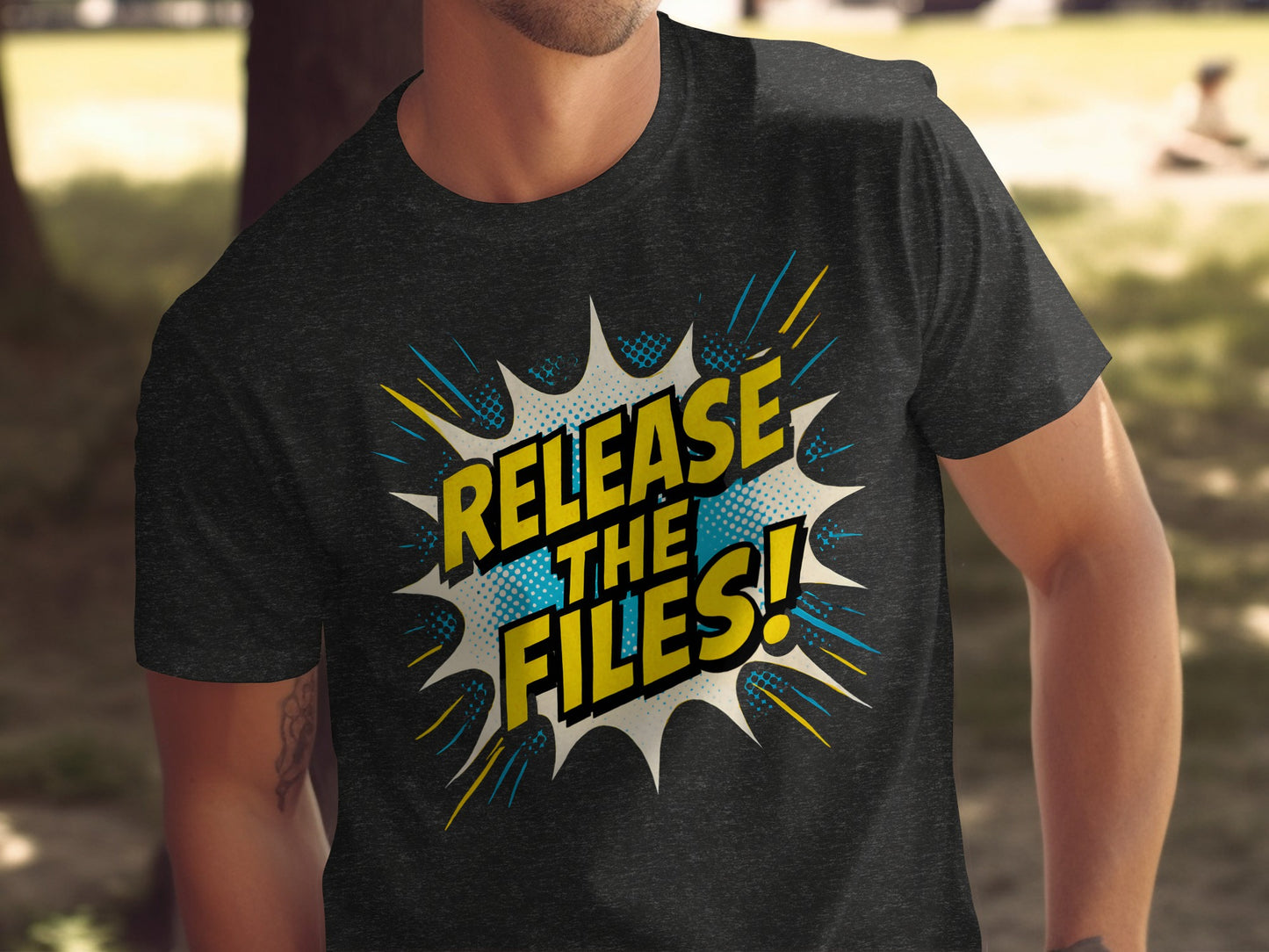 Release The Files Text Graphic T-Shirt Product