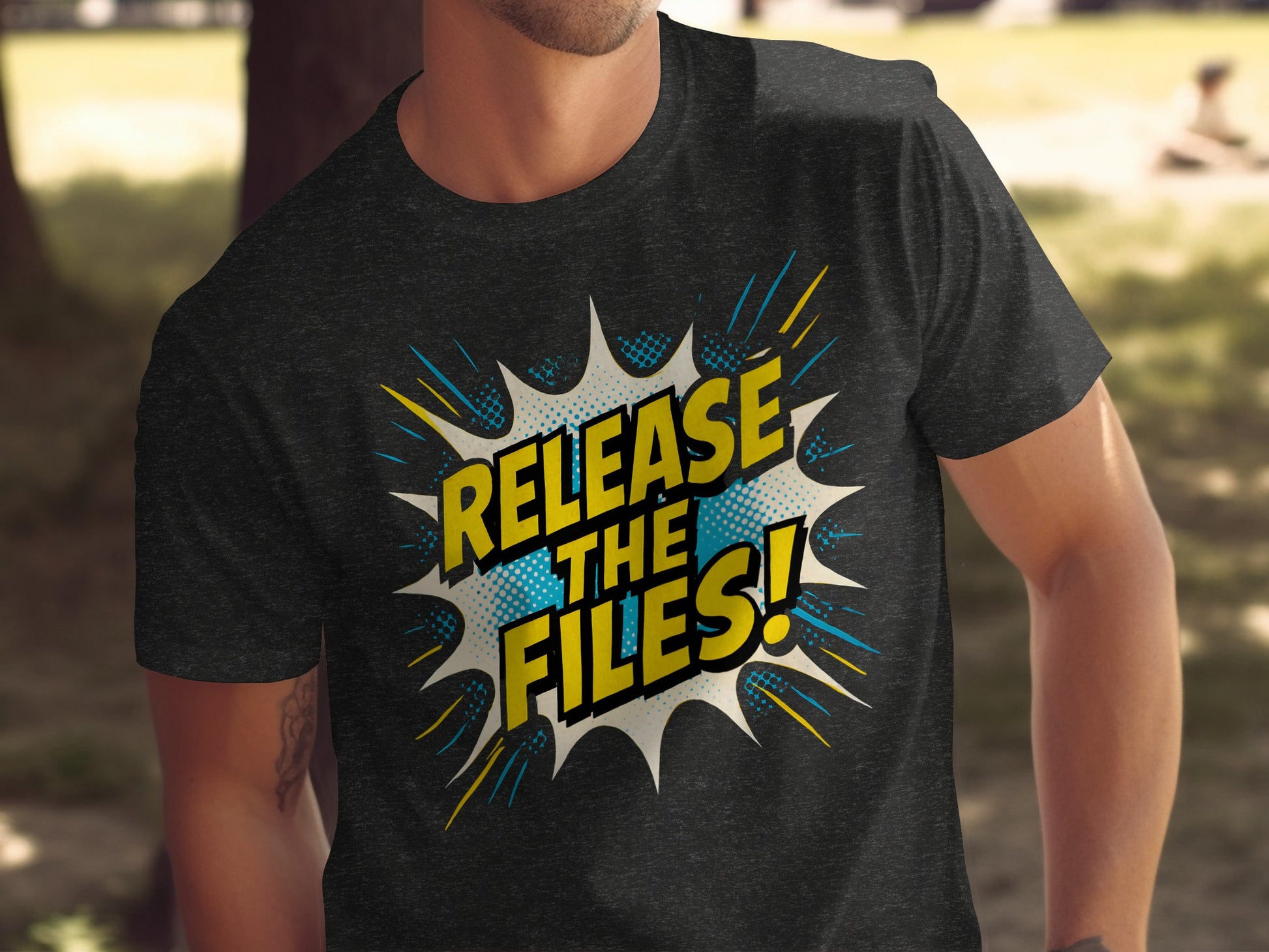 Release The Files Text Graphic T-Shirt Product