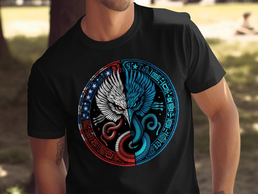 Yin Yang Dragon and Phoenix Graphic T-shirt product