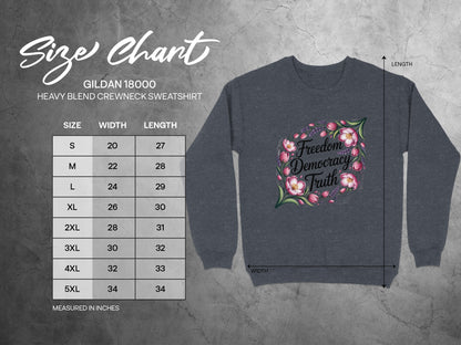 Freedom Democracy Truth Crewneck Sweatshirt product