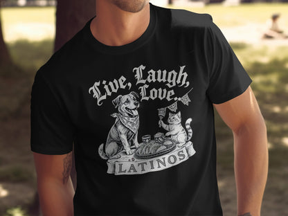 Live Laugh Love Latinos Dog and Cat T-Shirt product