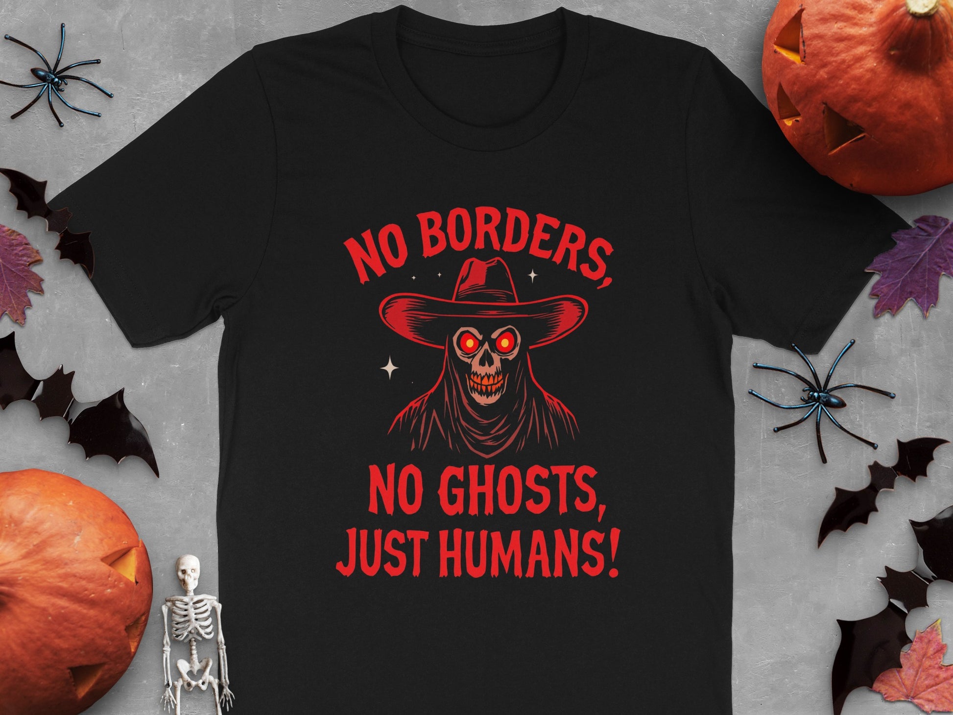 No Borders No Ghosts Just Humans Halloween product type