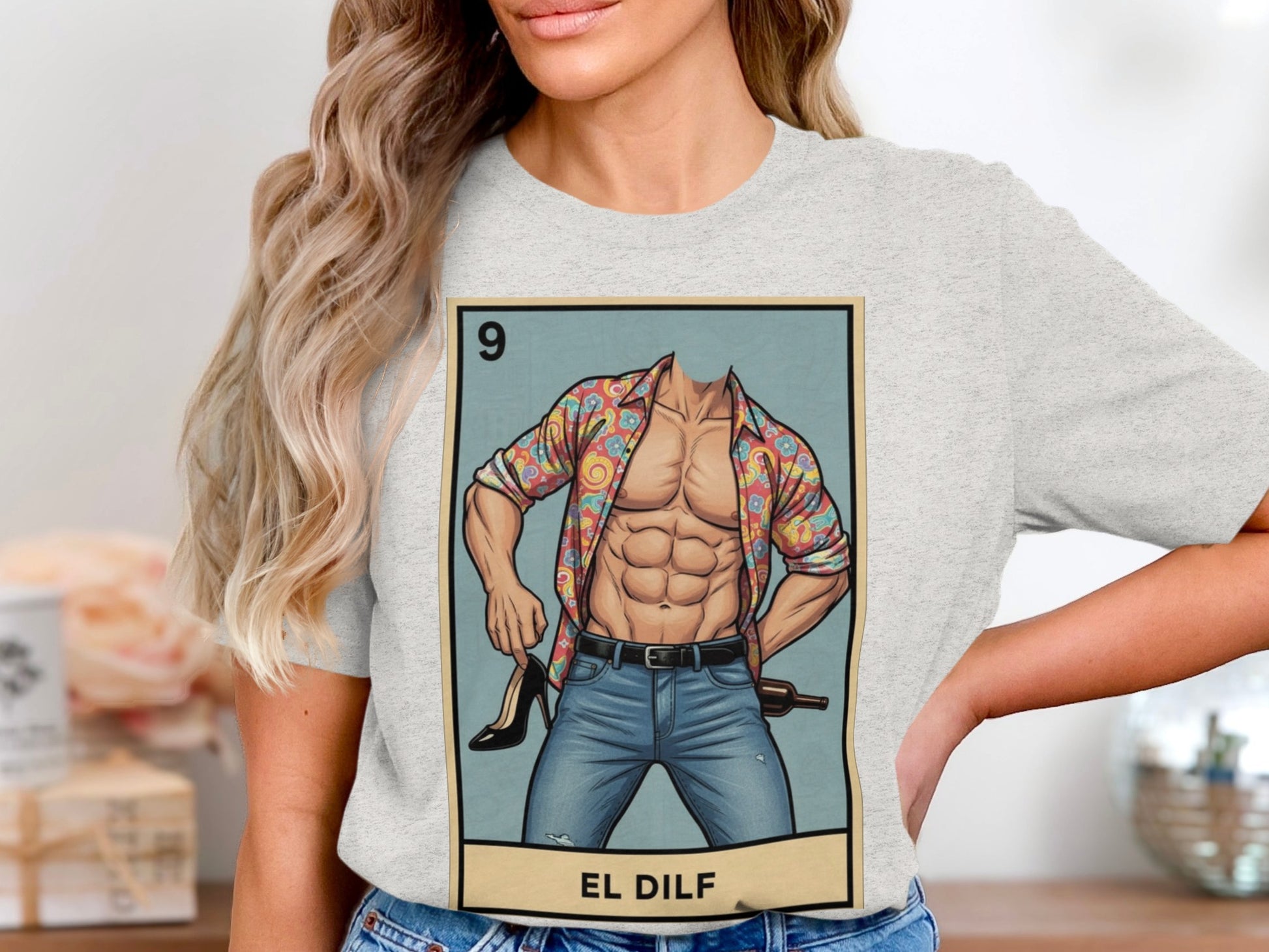 El DILF Lotería Card Graphic Tee Shirt product