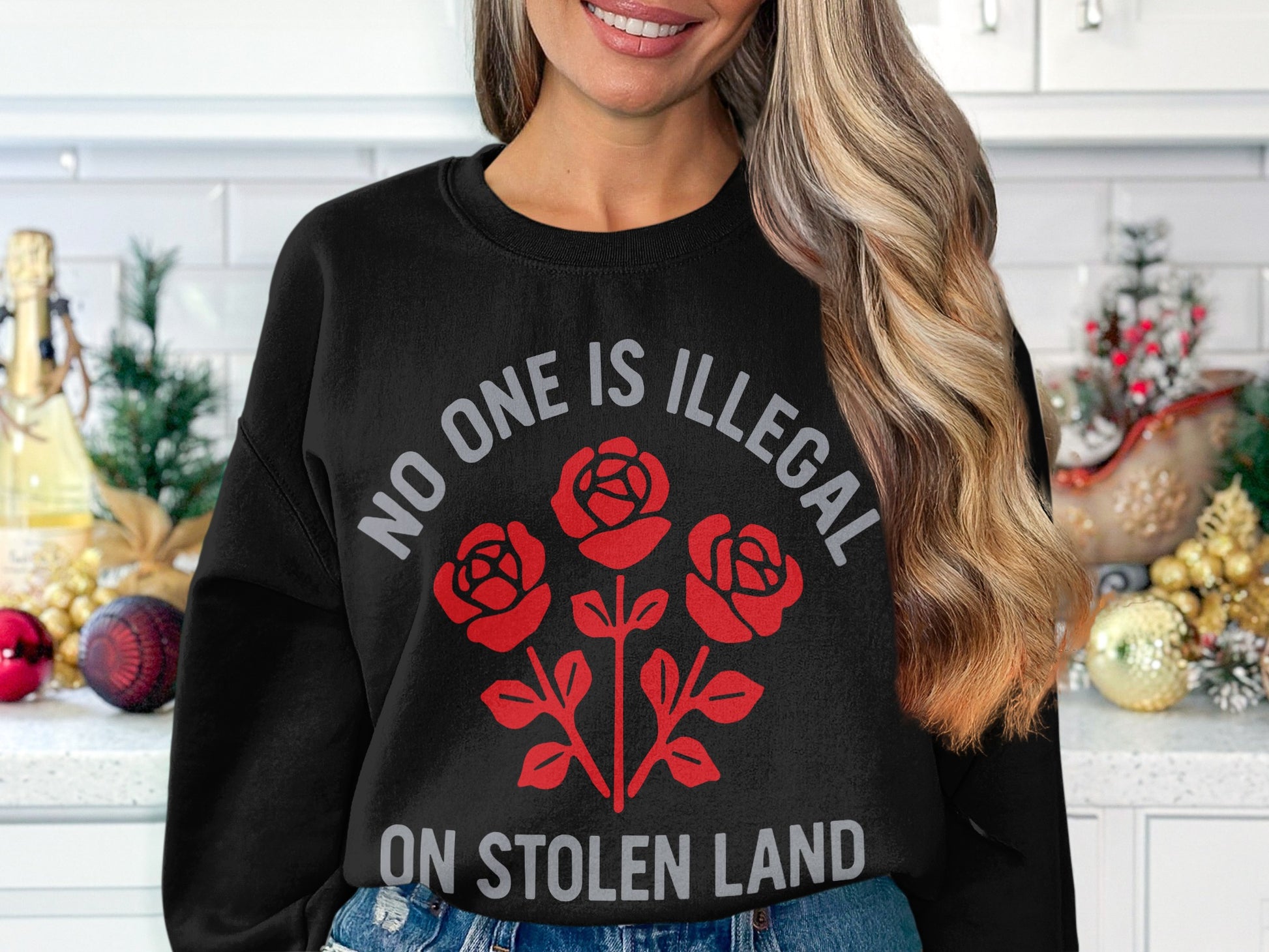 No One Is Illegal On Stolen Land Sweatshirt product type