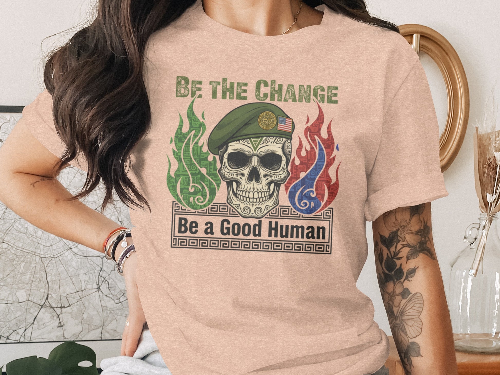 Be the Change Be a Good Human Graphic T-Shirt