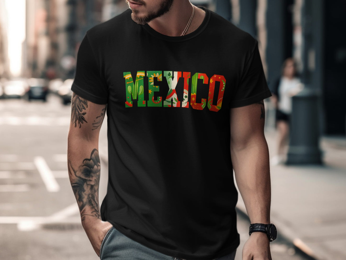 Vibrant Mexico Graphic T-Shirt Casual Wear Product