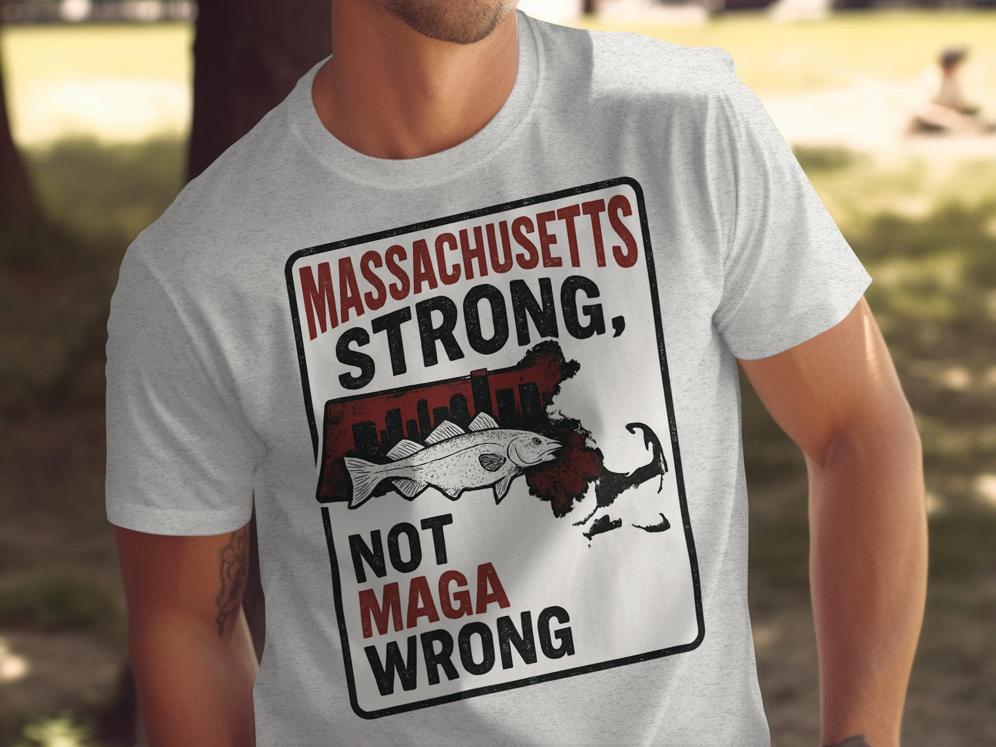 Massachusetts Strong Not Maga Wrong T-shirt product