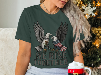 We Rise Together Patriotic Eagle T-Shirt